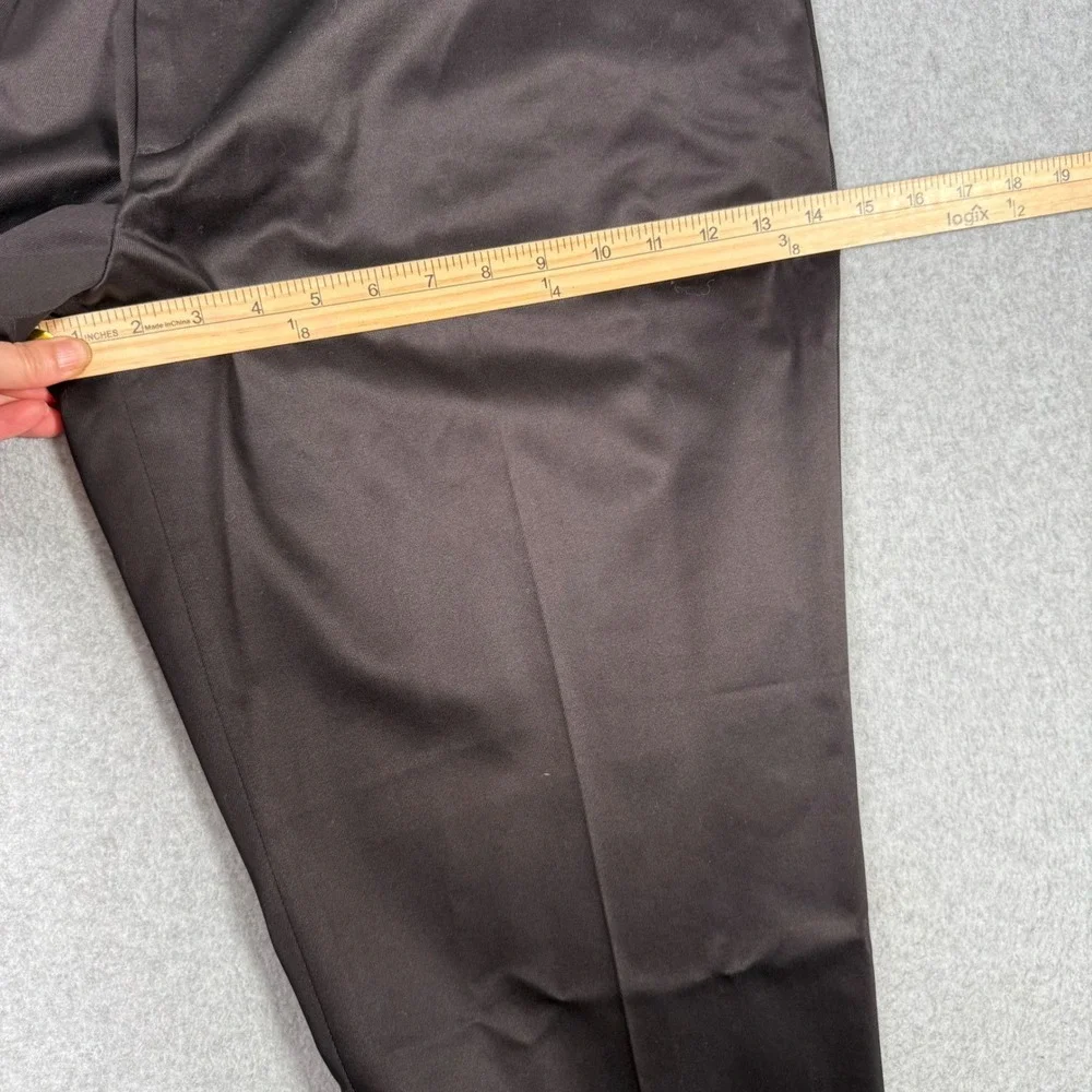 Perry Ellis Portfolio Mens 42x28 Black No Iron Premium Twill Dress Pants Slacks
